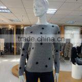 Branded Womens Fake Shirt Collar Jacquard Knit Tight Pullover Sweater2016 Fall/winter Viscose/nylon/wool thumbnail-1