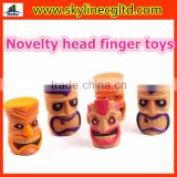 Novelty promotional head finger puppet toys