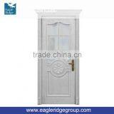 Wooden Doors Design Modern Wood Veneer Interior Framed Glass Door thumbnail-1