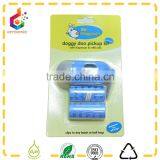 Pill Shape Blue Dog Waste Bag Holder With Two Rolls thumbnail-2