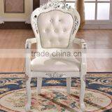 Upscale Leather Solid Wood Armchair thumbnail-1