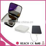 Double Sides Compact Lighted Makeup Mirror With Power Bank / 3000mAh Daily Use Power Bank With Makeup Mirror for Iphone