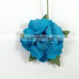 Turquoise Blue , Small Handmade Mulberry Paper Flower, Wedding Party, Scrap-booking Crafts, Wholesale thumbnail-2