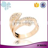 Cheapest price fashion jewelry flower shape full jewelled gold ring designs