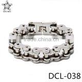 Wholesale Stainless Steel 18mm Heavy Motorcycle Chain Link Silver Sport Bracelet