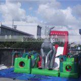 Giant Outdoor Playground Dinosaur Inflatable Obstacle Course for Kid Game thumbnail-1