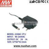 Meanwell 5v 1a Power Supply/5 ~ 6W AC-DC Single Output Wall-mounted Type