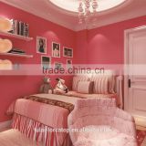 Pink wallpaper room with pure color wallpaper
