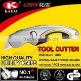 3pcs Trapezoid Blade Zinc Alloy No Lock Utility Knife