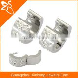 Surgical Steel Earrings with Crystal, Wholesale Fashion hoop earring, Handmade crystal earrings