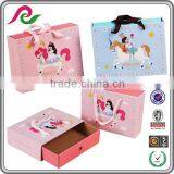 Stronger Pink Corrugated Gift Drawer Box With Handle thumbnail-3