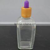 Glass Bottle Factory Special Image 30ml Clear Frosted Square Glass Bottle thumbnail-4