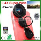 drop shipping Universal lens Clip lens 0.4x Super Wide Angle Lens for mobile phone