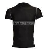 China wholesale 92% polyester 8% spandex mens t shirt home gym t-shirt Tight Fit T Shirt