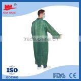 Non Woven White/Blue/Red/Green/Yellow Disposable Lab Coat With Hook and Loop thumbnail-4