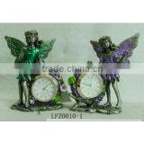 Pewter Fairy Clock