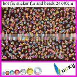 Wholesale Popular Fashion 24x40cm Hot Fix Applique With Fur and Crystal thumbnail-1