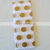 8 sheets Gold POLKA DOT tissue paper for T-shirt packing