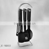6PCS Nylon Cooking Tool Set With Stainless Steel Holder