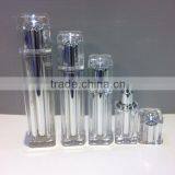 Luxury Square Crystal Cosmetic Bottle With Pump Acrylic Cosmetic Lotion Bottle