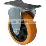 Good Qualtiy Medium Duty Diamond Polyurethane Zinc Plate Fixed Wheel thumbnail-1