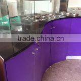 Customized 3m by 3m Purple Color Mall Food Kiosk Bubble Tea Kiosk Design for Sale thumbnail-6