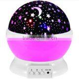 2016 New Romantic New Rotating Star Moon Sky Rotation Night Projector Light Lamp Projection With High Quality Kids Bed Lamp thumbnail-1