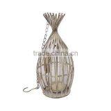 New!High Quality Sliver Golden Brush Iron Wire Candle Lantern thumbnail-2