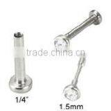 Body Piercing Jewelry Crystal Push in Nose Stud Wholesale
