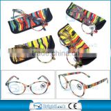Brand new reading glasses 2015 flower paper cover printing frame temples reading glasses BRP3948