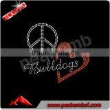 Beautiful Rhinestones To Decorate Clothing Peace Love Bulldogs thumbnail-1