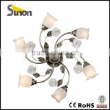 6 lignt high cost-effective wrought iron ceiling lamp