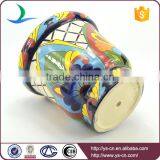 YSfp0001-01 Morden Vintage Hand Print Ceramic Flower Pot thumbnail-3