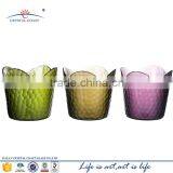 Cylinder Clolored Mosaic Glass Jar Candle; Wax Glass Jar for Candle thumbnail-4