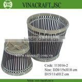 Outdoor Decorative Bamboo Waste Basket for sale