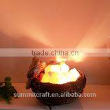 Resin Bird Nest Shaped Rock Natural Crystal Salt Lamps thumbnail-5