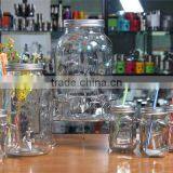 Hexagonal Glass Juice Jars With Metal Stand thumbnail-3