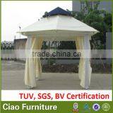 Rattan Tent With Curtains and Blind Outdoor Furniture thumbnail-1