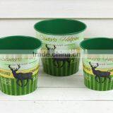 Hot Selling S/3 Garden Metal Flower Pot, Deer Design Flower Pot thumbnail-1