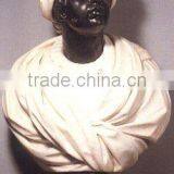 Custom African Style Hand Carved Sculpture Marble Bust for Sale thumbnail-6