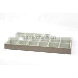 Hot Sale White Faux Leather Jewelry Accessory Organizer With 12 Compartments Cardboard thumbnail-2