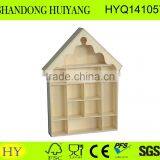 Cheap Custom Unfinished Divided Wooden Wall Display Rack thumbnail-1