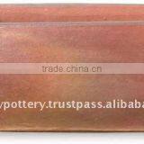 AAK Large Black Clay Pot- Tall Dark Clay Pot- Giant Outdoor Pots thumbnail-1