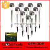 10Pcs Stainless Steel LED Solar Gardens Rechargeable Light Lapms G0025 thumbnail-1