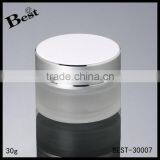 20g Frosted Glass Jars Metal Lids for Skin Care Cream OEM Logo thumbnail-3