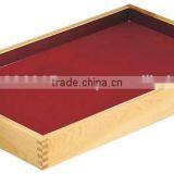 Hinoki Square Deep Red Colored Deli Tray Wooden Both Sides Hinoki Vat thumbnail-1