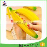 100% Food Grade Banana Shaped Waterproof Silicone Pencil Bag Coin Bag Eyeglasses Bag thumbnail-2