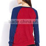 Guangzhou Manufacturer OEM Raglan Sleeve Plain Sweatshirts Women Clothing thumbnail-3