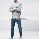 Custom Raglan Sleeves With Hood Grey Men's 85% Cotton 15% Viscose Casual Comfort Fit Breathable Oversized Pullover Hoodies thumbnail-4