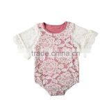 New Design Baby Lace Short Sleeve Romper Girls Jumpsuit thumbnail-5